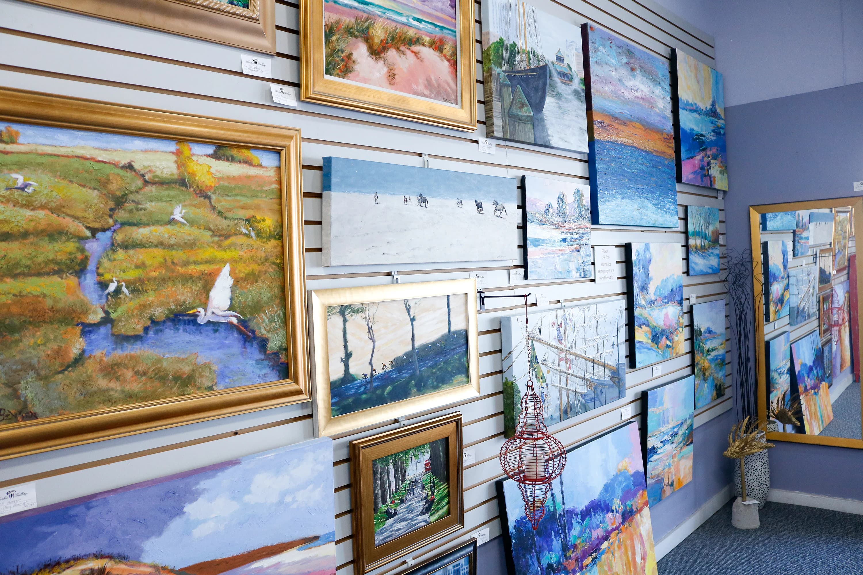 Landscape paintings on display at Harbor Gallery